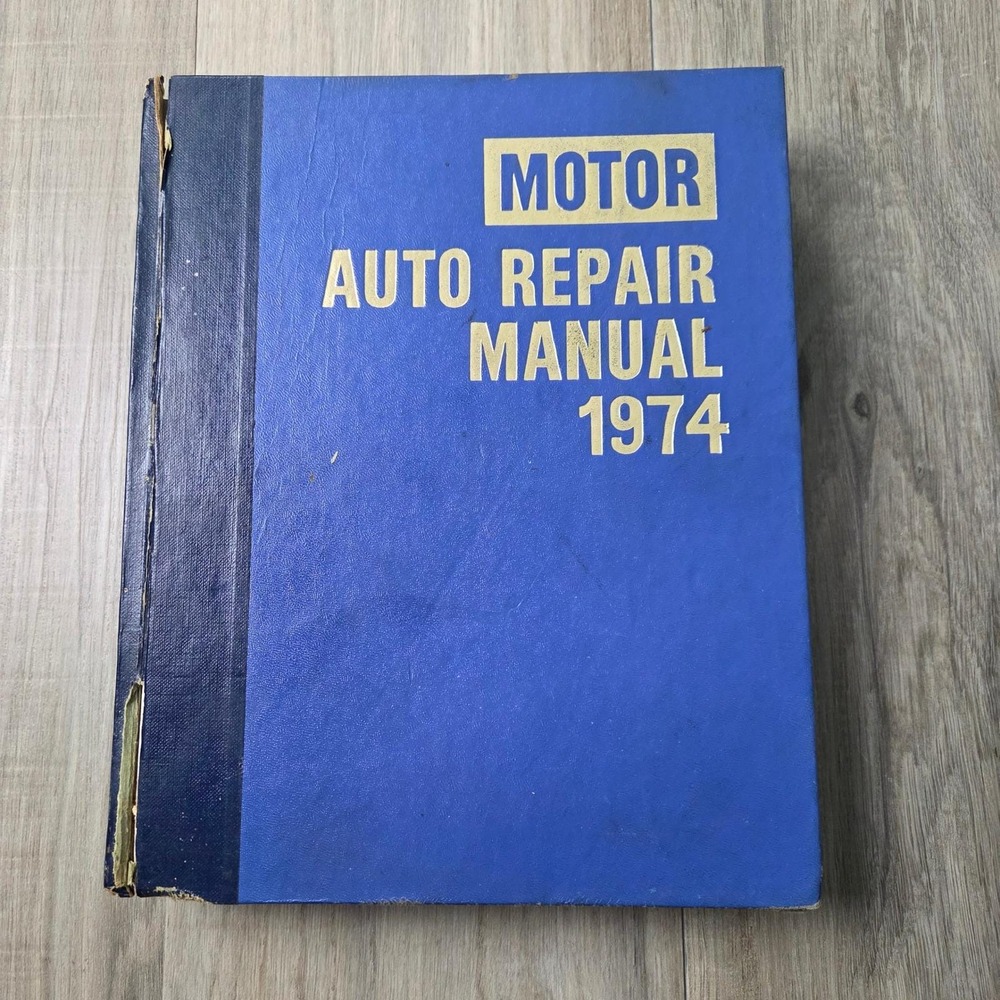 Auto Repair Manual MOTOR 1974 Blue 37th Edition Vintage Hardcover Guide